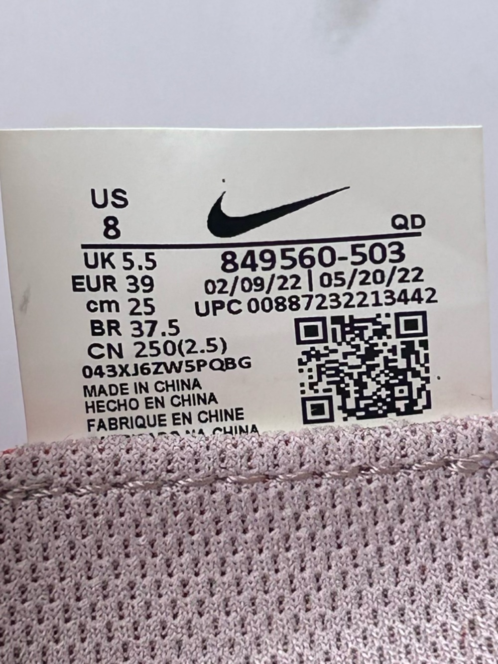 NIKE Air Max 2017 ‘Plum Fog Lavender’-Women’s size 8-Like new - Picture 9 of 10
